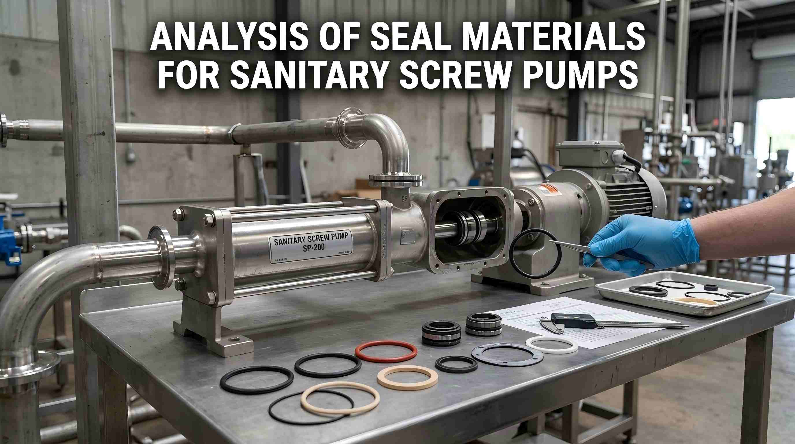 Analýza materiálů těsnění pro sanitární šroubová čerpadla