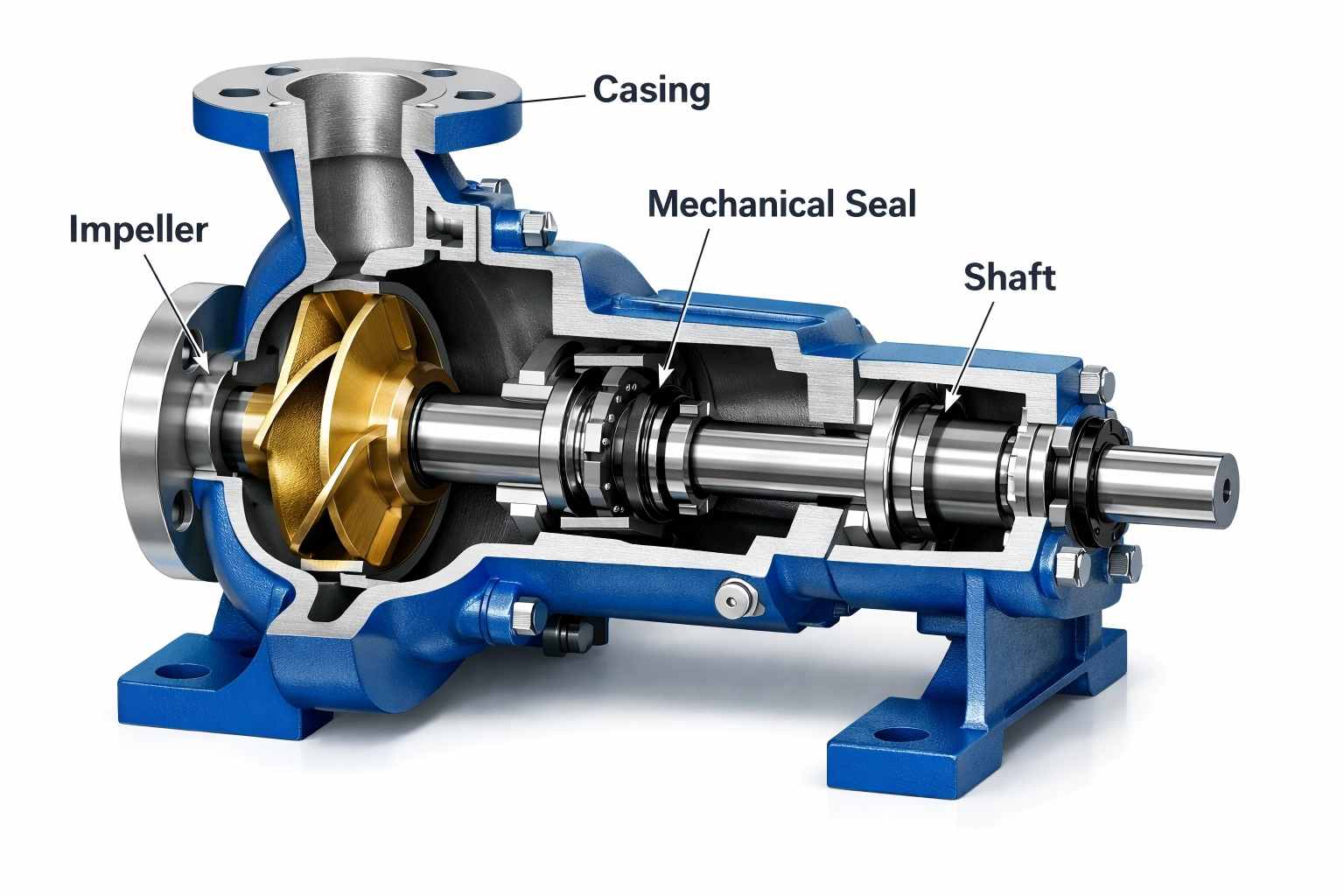 single stage pump structure